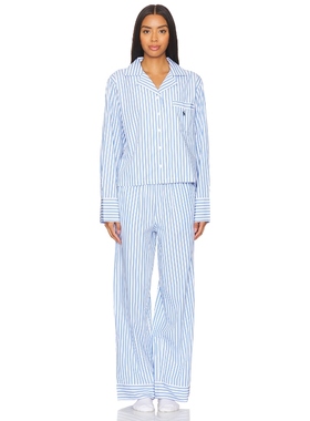 Polo Ralph Lauren Intimates 睡衣套装蓝色条纹家居服REVOLVE