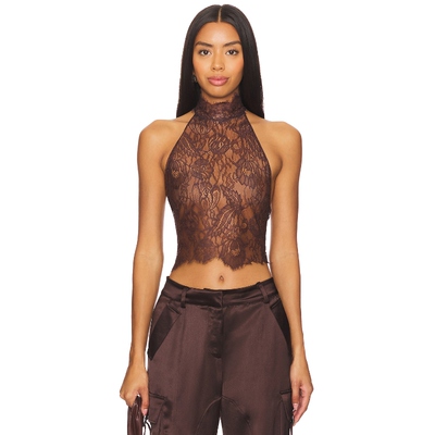 [春季新品]retrofete VIOLET 上装 巧克力色REVOLVE小众新款