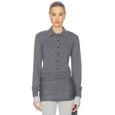 Helsa KERSTIN 深灰色针织开衫静奢老钱内搭上衣REVOLVE冬季保暖