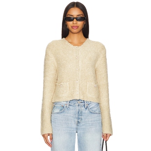 [冬季新品]MAJORELLE INARA 夹克 棕黄色 羊毛衫REVOLVE小众