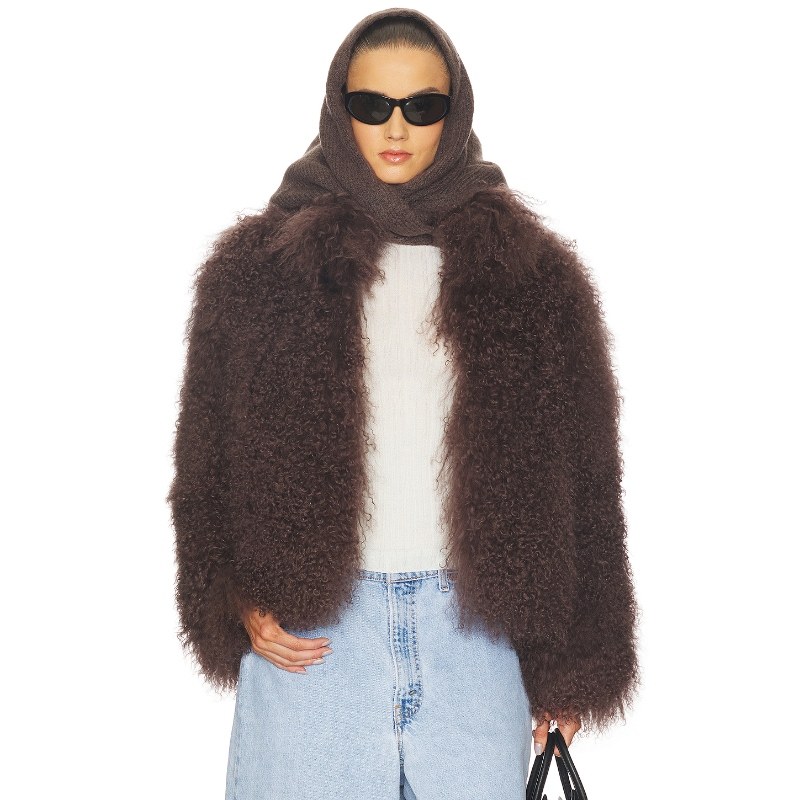 LAMARQUE BIANCA 夹克 棕色 美式休闲风REVOLVE小众新款