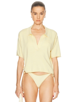 La Porte JOSIE POLO 衫 revolve小众新款 黄色