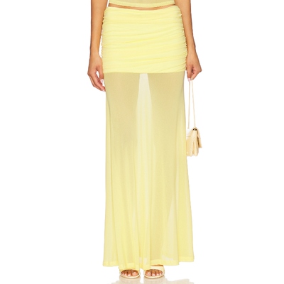 [春季新品]Runaway The Label MEILA 长款半身裙 黄色REVOLVE小众