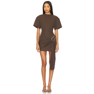 [冬季新品]LIONESS MARTINI 裙子 巧克力色 性感风REVOLVE小众