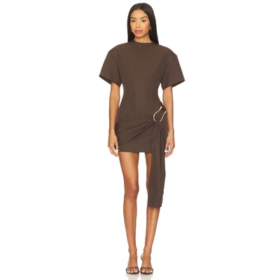 [冬季新品]LIONESS MARTINI 裙子 巧克力色 性感风REVOLVE小众