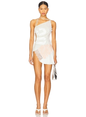 [冬季新品]Jaded London 性感连衣裙蕾丝饰边露背短裙REVOLVE