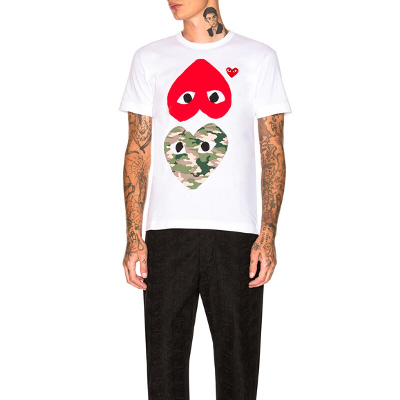 COMME des GARCONS PLAY CAMOUFLAGE  CDG 川久保玲 T恤REVOLVE