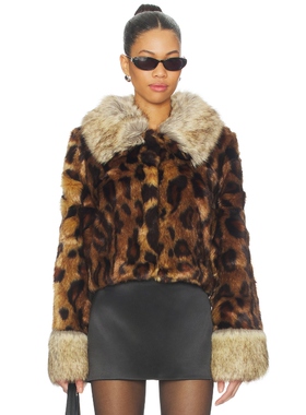 Unreal Fur 夹克 棕色 美式休闲风REVOLVE小众新款