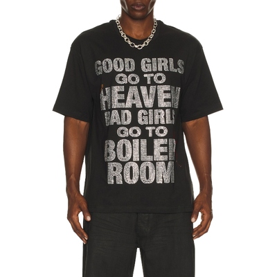 Boiler Room GOOD GIRLS DIAMANTE T恤 黑色REVOLVE小众新款