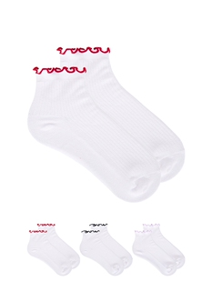 Stems RUFFLE 踝袜 revolve小众新款 白色