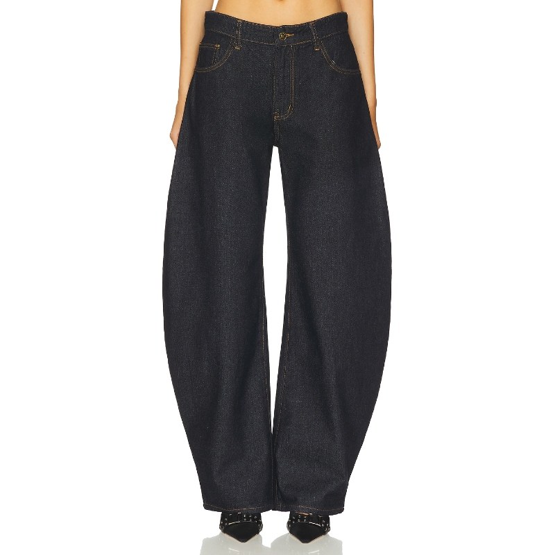 [冬季新品]LIONESS 牛仔裤蓝色长裤美式复古风弯刀裤REVOLVE小众