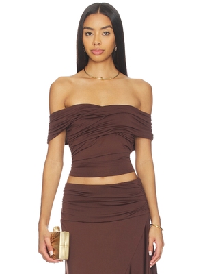 NIA MAGNOLIA 上装 revolve小众新款 巧克力色