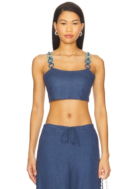 Saudade CASCADE 上装 蓝色 y2k辣妹风REVOLVE小众新款