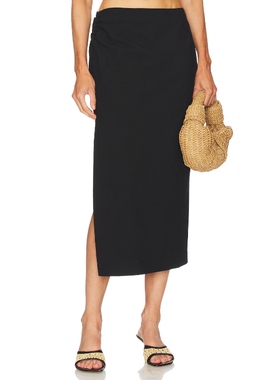 [冬季新品]ASTR the Label ASHA 半身裙 黑色REVOLVE小众