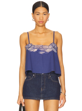 [春季新品]SNDYS GRETA 上装藏青色辣妹风REVOLVE小众新款