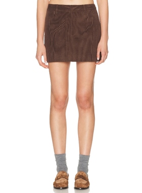 [冬季新品]SER.O.YA AZALEA 半身裙 棕色REVOLVE小众