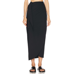 Hunza G 半身裙 黑色REVOLVE小众新款