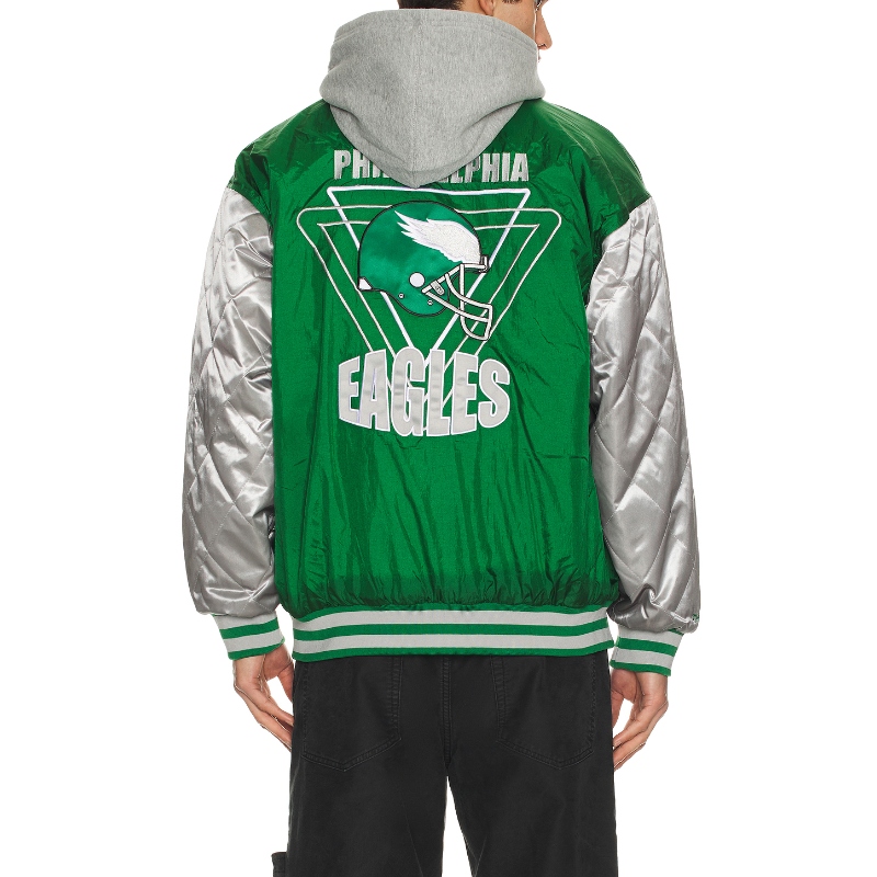 Mitchell & Ness EAGLES 夹克 绿色REVOLVE小众新款