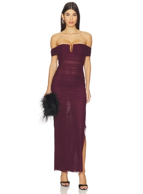 Bec + Bridge Poppy Gathered Maxi Dress 紫色REVOLVE小众新款