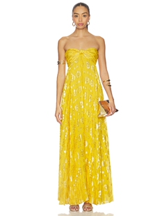 Alexis SOLEIL 裙子 revolve小众新款 黄色