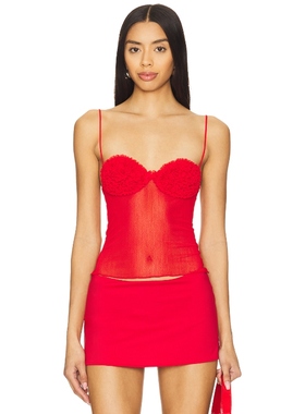 Lovers and Friends STEPH 上装 红色REVOLVE小众新款