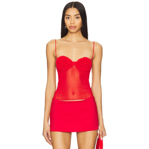 [秋冬新品]Lovers and Friends STEPH 上衣 红色REVOLVE小众新款