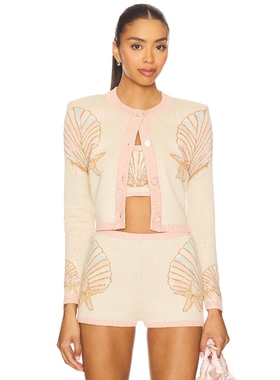 [春季新品]retrofete 针织夹克 棕黄色 美式休闲风REVOLVE小众