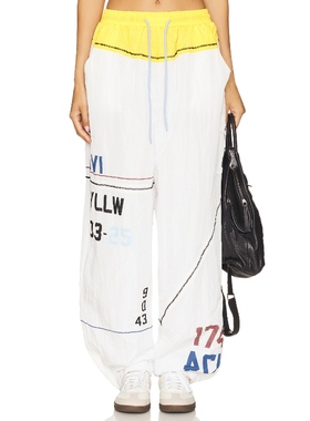 [冬季新品]YLLW THE LABEL白色高腰休闲运动裤运动休闲REVOLVE