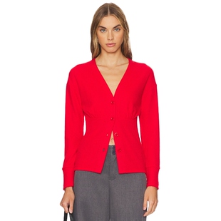 红色REVOLVE小众新款 LNA 开衫 WAFFLE NOEL