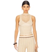 y2k辣妹风REVOLVE小众新款 ISA 上装 米色 BOULDER RIDER