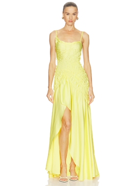 Georgia Hardinge ECLIPSE 裙子 revolve小众新款 柠檬色