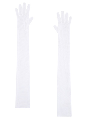 Norma Kamali 诺玛 卡玛丽 Long Gloves 白色REVOLVE小众新款