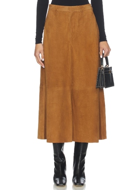 Citizens of Humanity CASSIA 半身裙 干邑白兰地色REVOLVE小众新