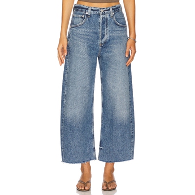 [春季新品] Citizens of Humanity美式风蓝色阔腿牛仔裤REVOLVE