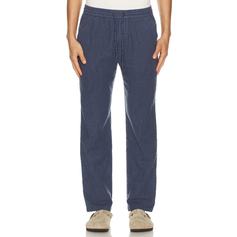 Marine Layer BRUSHED SELVAGE 休闲长裤 蓝色REVOLVE小众新款