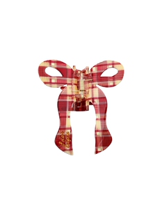 Solar Eclipse Hand-painted Coquette Bow Claw Hair Clip revol