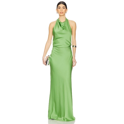 SIMKHAI Reannon Draped Gown 绿色REVOLVE小众新款