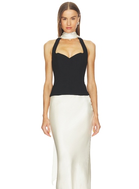 LOBA NANETTE 上装 象牙白 y2k辣妹风REVOLVE小众新款