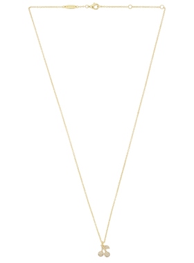 BaubleBar CHERRY PAVE 垂褶项链红色REVOLVE小众新款