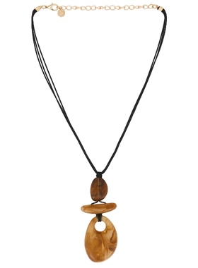 8 Other Reasons Juness Cord Pendant Necklace 棕色REVOLVE小众