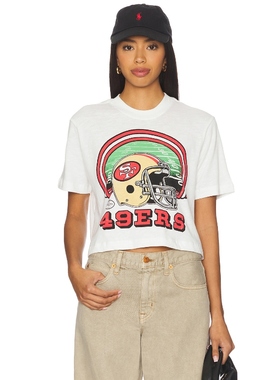 [冬季内搭]Junk Food 49ERS 短T恤 象牙白 辣妹风REVOLVE小众新款