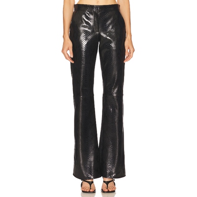 The New Arrivals by Ilkyaz Ozel LENNY 皮质裤 黑色 美式休闲风