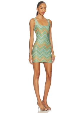 PQ CORA 迷你裙 revolve小众新款 绿色