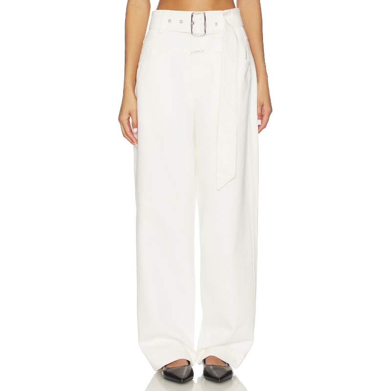 CLOSED DENI 阔腿 象牙白 美式复古风REVOLVE小众新款