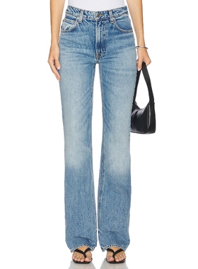 [春季新品]GRLFRND MELANIE 牛仔裤蓝色美式复古风REVOLVE