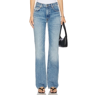 [冬季新品]GRLFRND MELANIE 牛仔裤蓝色美式复古风REVOLVE