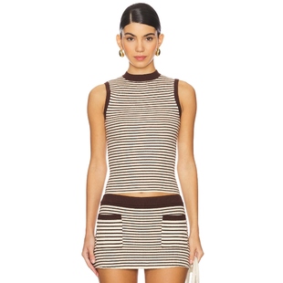 Frankies Bikinis 无袖上装 棕色 y2k辣妹风REVOLVE