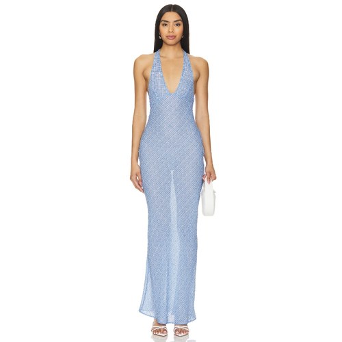 LIONESS 挂脖露背性感连衣裙修身性感度假风长裙REVOLVE小众新款