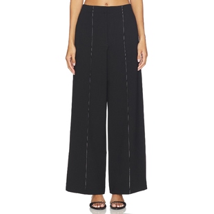 Stitch 休闲 Bone 美式 黑色 Pant Contrast Highrise Irina Rag