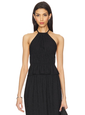 [春季新品]MORE TO COME MALINA 上装黑色REVOLVE小众新款